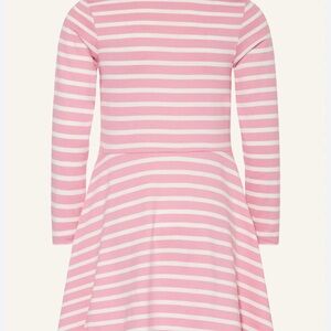 Primary Pink and White Striped Long Sleeve Dress Sz 8-9
